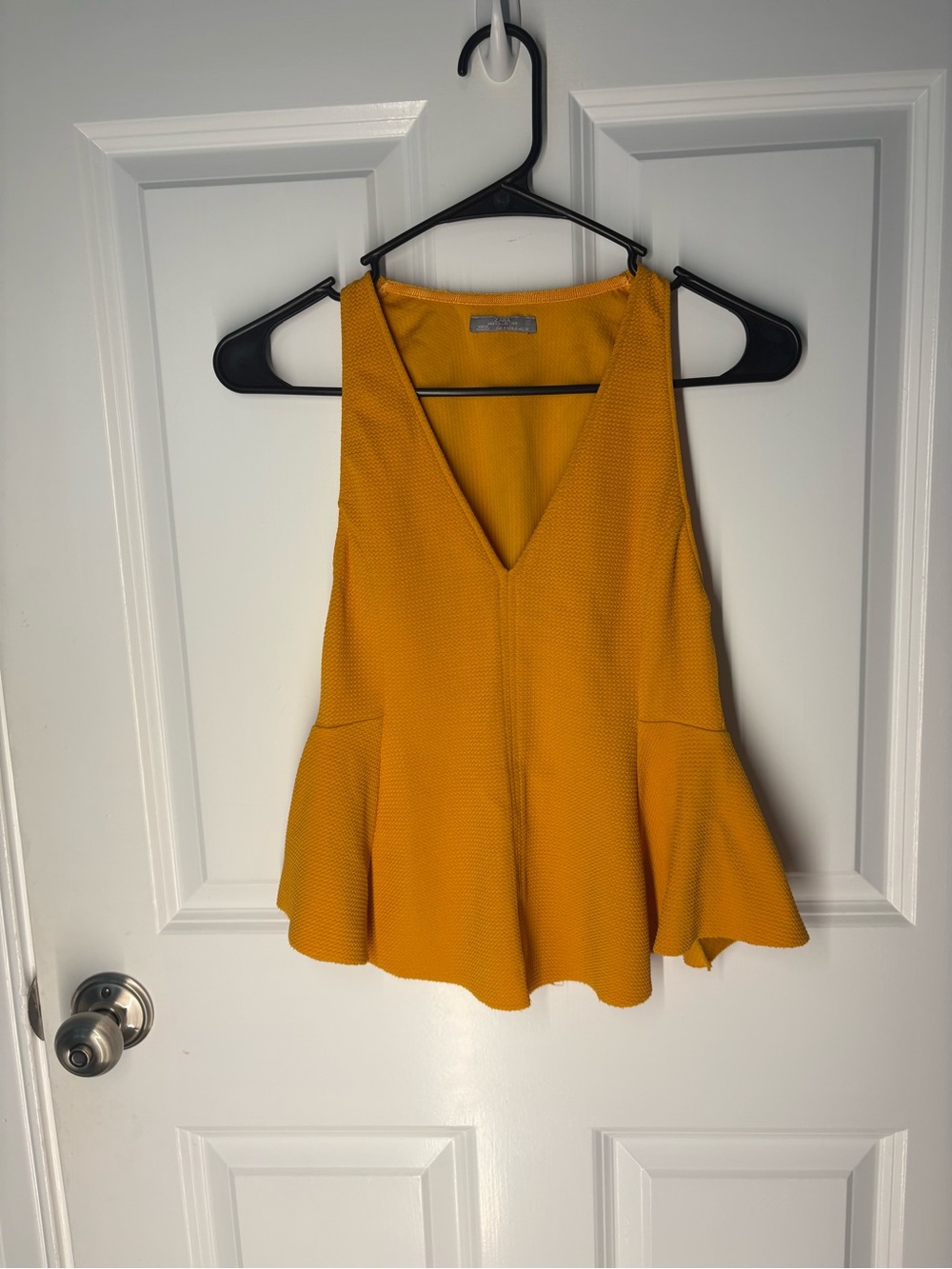 Y2K Career Chic Going Out Versatile Zara V-Neck Peplum Tank Top